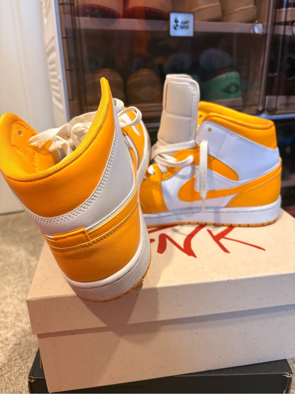 Women’s Jordan 1s White, Yellow